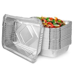   WOPPLXY 100 darabos alumínium tálca 21 x 14 x 4,5 cm, 840 ml - outlet termék