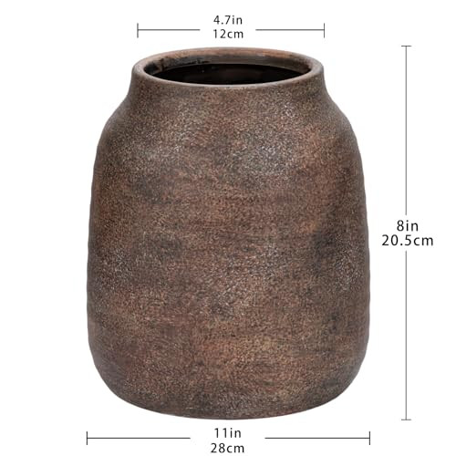 Dekovase kerámia virágváza antik shabby chic, 18 x 13,5 cm - outlet termék