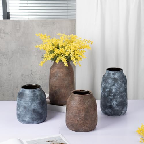 Dekovase kerámia virágváza antik shabby chic, 18 x 13,5 cm - outlet termék