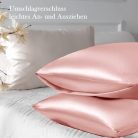 Vielit 2 darabos szatén párnahuzat hajra és bőrre rózsaszín, 40x80cm, 2 hajgumi - outlet termék