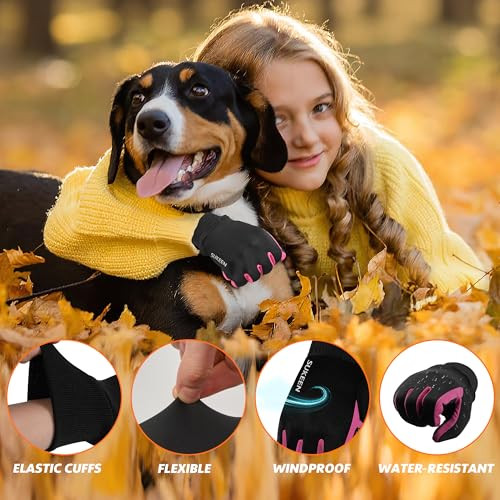 Kids téli sport kerékpáros kesztyű gyerekeknek érintőképernyős, csúszásmentes, meleg - outlet termék