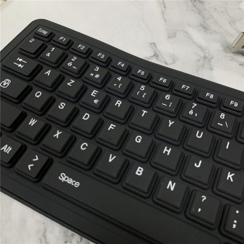 MOSHOU rugalmas szilikon billentyűzet AZERTY vízálló USB billentyűzet USB Type-C - outlet termék