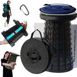   ALEVMOOM Upgraded vastagabb összecsukható szék párnával 19,7" magasság, max. terhelés - outlet termék