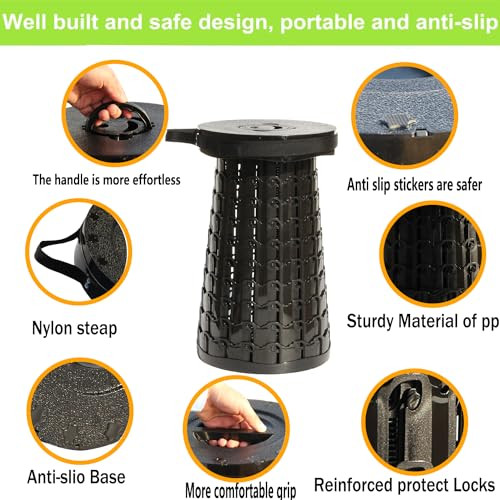 ALEVMOOM Upgraded vastagabb összecsukható szék párnával 19,7" magasság, max. terhelés - outlet termék