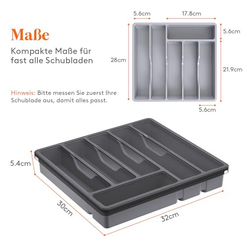 Lifewit evőeszköztartó fedéllel, evőeszköz tároló konyhai fiókhoz és munkalaphoz - outlet termék