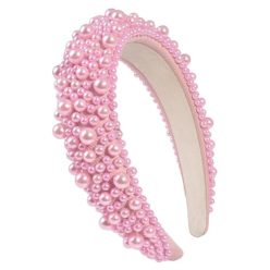   Scicent 16804 hajpánt gyöngyös, széles, vastag, menyasszonyi (rózsaszín) - outlet termék
