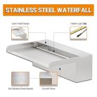 LONGRUNNEW vízesés pengék készlet, 60 cm rozsdamentes acél medence szökőkút - outlet termék