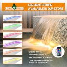 LONGRUNNEW vízesés pengék készlet, 60 cm rozsdamentes acél medence szökőkút - outlet termék