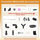 LONGRUNNEW vízesés pengék készlet, 60 cm rozsdamentes acél medence szökőkút - outlet termék