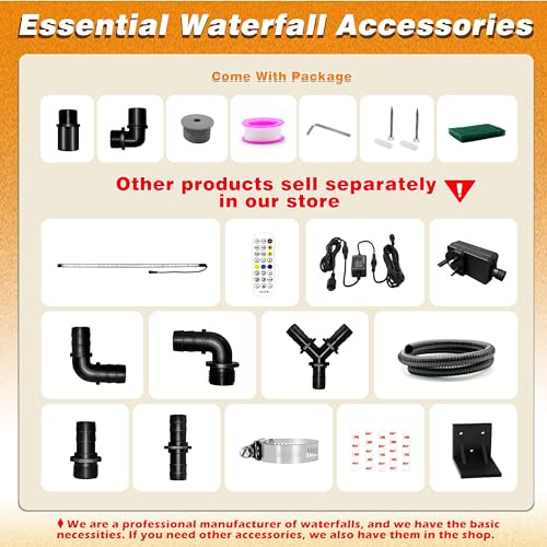 LONGRUNNEW vízesés pengék készlet, 60 cm rozsdamentes acél medence szökőkút - outlet termék