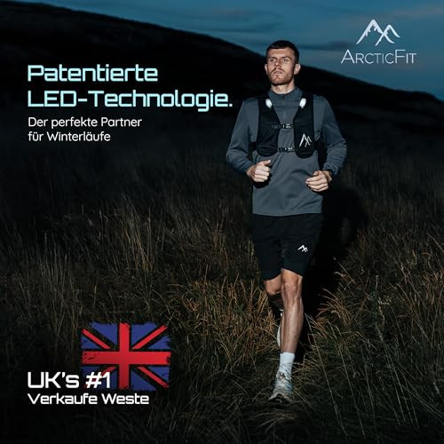 ArcticFit LED futómellény - állítható uniszex fényvisszaverő mellény telefon tartóval - outlet termék