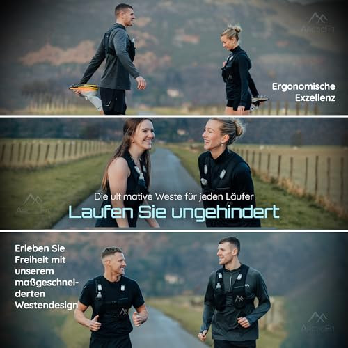 ArcticFit LED futómellény - állítható uniszex fényvisszaverő mellény telefon tartóval - outlet termék