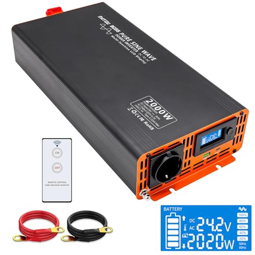 DATOUBOSS 2000 W / 4000 W feszültség átalakító 24 V - 230 V tiszta szinuszhullám - outlet termék