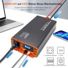 DATOUBOSS 2000 W / 4000 W feszültség átalakító 24 V - 230 V tiszta szinuszhullám - outlet termék