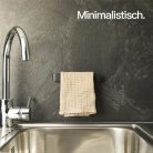 Designfabrik Hamburg kéztörlő / mosogatórongy-tartó öntapadós, fekete - outlet termék