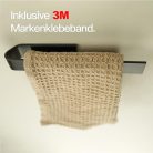 Designfabrik Hamburg kéztörlő / mosogatórongy-tartó öntapadós, fekete - outlet termék