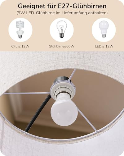 EDISHINE állólámpa, íves, távirányítóval, E27 izzó, állítható magasság és irány - outlet termék