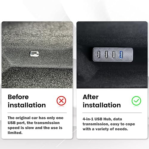 Leikaendi USB hub Tesla 2024 Model 3 4 az 1-ben kesztyűtartó dokkoló, műszerfali - outlet termék