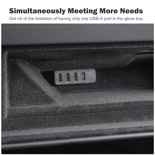 Leikaendi USB hub Tesla 2024 Model 3 4 az 1-ben kesztyűtartó dokkoló, műszerfali - outlet termék
