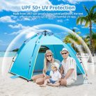 Cflity Pop Up strand sátor 1-3 személyes, automatikus, UV 50+, extra nagy, könnyű - outlet termék