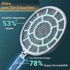 Electric légycsapó ütő - rovarölő ütő erős hálóval - könnyen használható, könnyű - - outlet termék