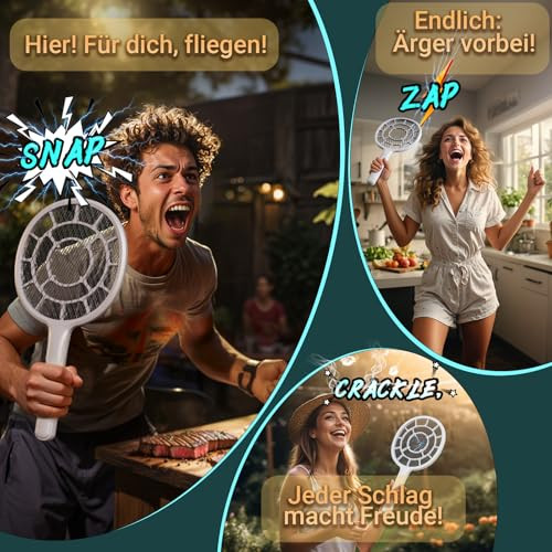 Electric légycsapó ütő - rovarölő ütő erős hálóval - könnyen használható, könnyű - - outlet termék