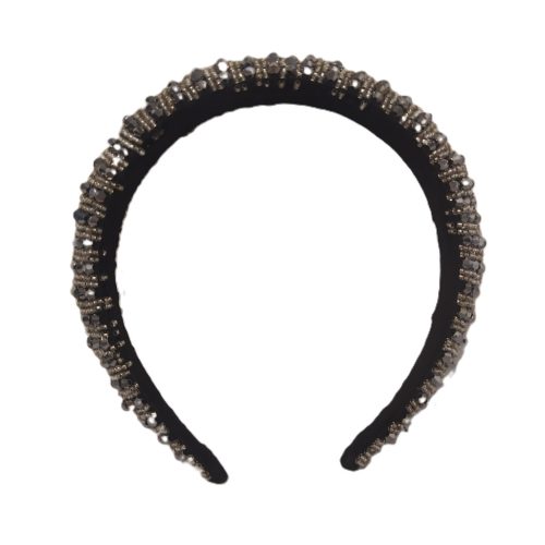 Scicent hajpánt esküvői strasszos vastag fejpánt csillogó kristályokkal (ezüst) - outlet termék