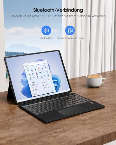 Qulose Surface Pro billentyűzet Microsoft Surface Pro 8/9/X-hez, vezeték nélküli - outlet termék