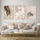 Beige otthoni dekorációs poszter, modern nád növény dekorációs tájkép festmény - outlet termék