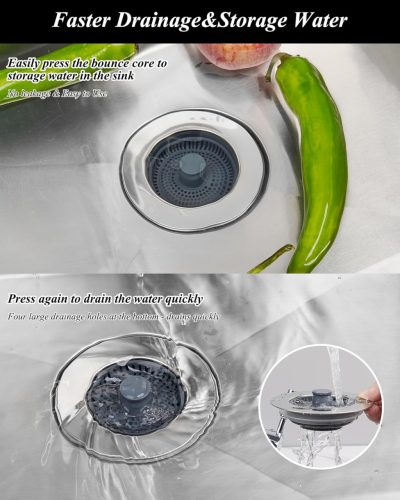 Hibbent mosogató dugó, 3 az 1-ben szűrő és dugó univerzális, szagtalanító - outlet termék