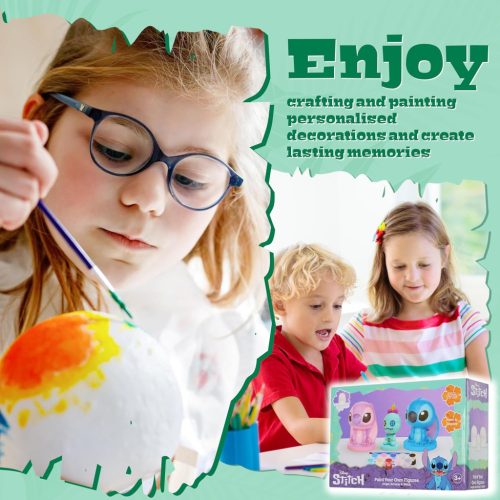 Disney Stitch saját festhető gipszfigura készlet gyerekeknek, tiniknek DIY kézműves - outlet termék