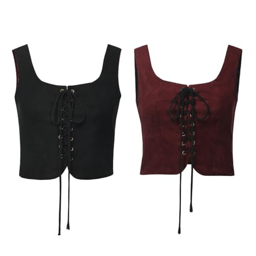 CAMDOM női reneszánsz fűzős mellény steampunk, gótikus, cosplay - outlet termék