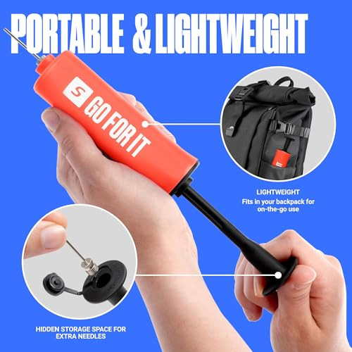 Sportbit labdapumpa 2 tű, 2 fúvóka, hosszabbítócső - outlet termék