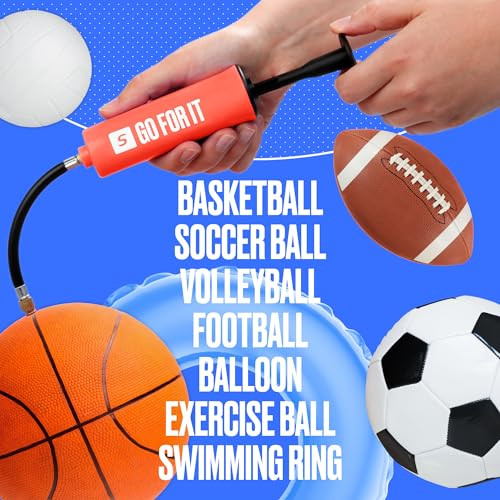 Sportbit labdapumpa 2 tű, 2 fúvóka, hosszabbítócső - outlet termék