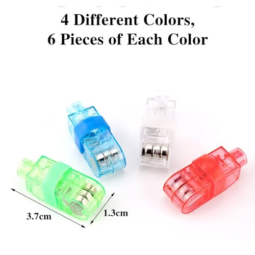 LED ujjlámpa 24 darabos, színes - outlet termék