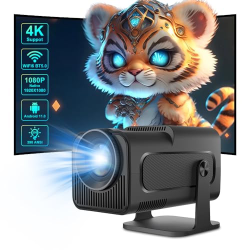 Mini Projector HY320 projektor Android 11, 1080P, WIFI6, BT5.0, 12000 lumen, FHD 4K - outlet termék