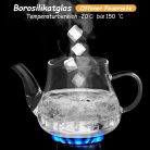 Honneeo üveg teáskanna 450 ml levehető rozsdamentes acél szűrővel - outlet termék