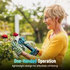 Seesii 40 mm akkumulátoros metszőolló 2 x 2000 mAh akkumulátor, kefe nélküli motor - outlet termék