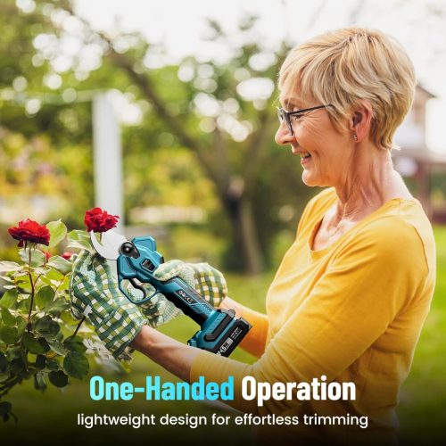 Seesii 40 mm akkumulátoros metszőolló 2 x 2000 mAh akkumulátor, kefe nélküli motor - outlet termék