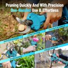 Seesii 40 mm akkumulátoros metszőolló 2 x 2000 mAh akkumulátor, kefe nélküli motor - outlet termék