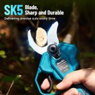 Seesii 40 mm akkumulátoros metszőolló 2 x 2000 mAh akkumulátor, kefe nélküli motor - outlet termék