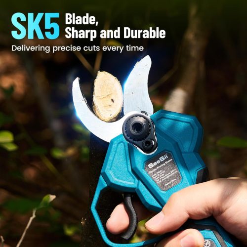 Seesii 40 mm akkumulátoros metszőolló 2 x 2000 mAh akkumulátor, kefe nélküli motor - outlet termék