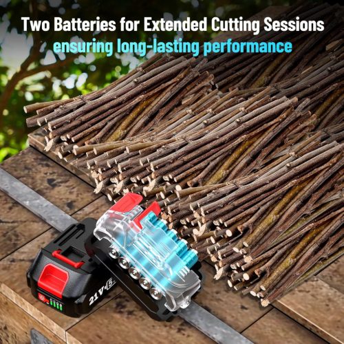 Seesii 40 mm akkumulátoros metszőolló 2 x 2000 mAh akkumulátor, kefe nélküli motor - outlet termék