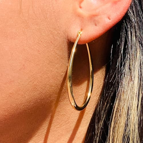 TINGN arany karika fülbevaló nőknek 16K aranyozott, hipoallergén - outlet termék