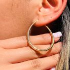 TINGN arany karika fülbevaló nőknek 16K aranyozott, hipoallergén - outlet termék