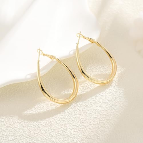 TINGN arany karika fülbevaló nőknek 16K aranyozott, hipoallergén - outlet termék