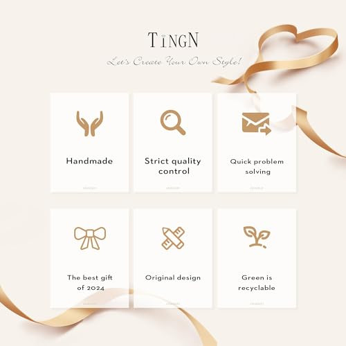 TINGN arany karika fülbevaló nőknek 16K aranyozott, hipoallergén - outlet termék