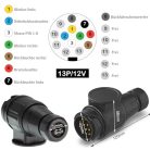 Warmfay utánfutó hátsó lámpák, 12 V univerzális hátsó lámpa szett utánfutó 13-pólusú - outlet termék
