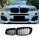 Hengjiayao F25 vesetípusú hűtőrács BMW X3 X4 fényes fekete, 2014-2018 - outlet termék