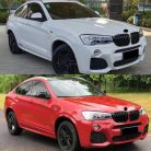 Hengjiayao F25 vesetípusú hűtőrács BMW X3 X4 fényes fekete, 2014-2018 - outlet termék
